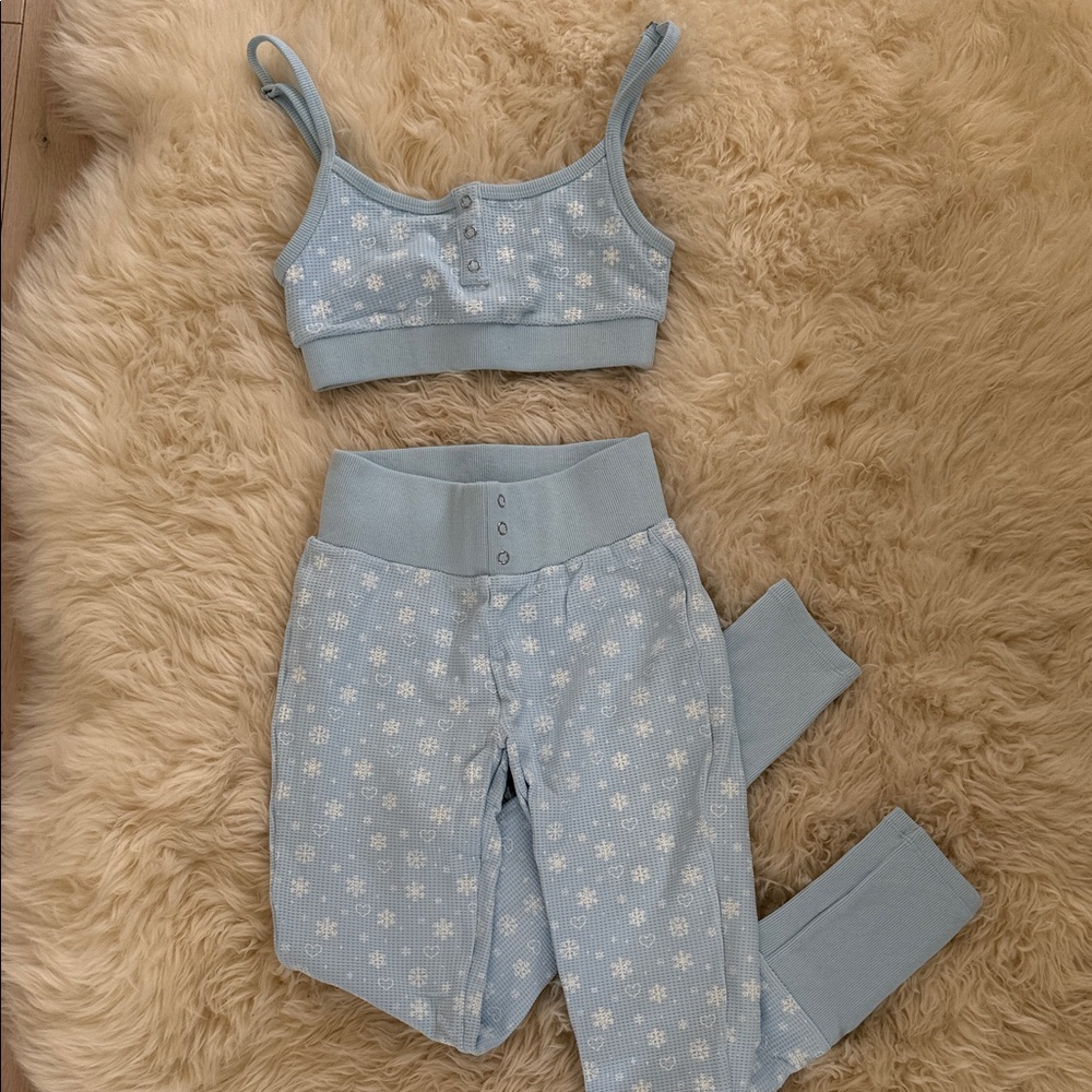 Frankie's Bikinis Light Blue Floral Intimates Set